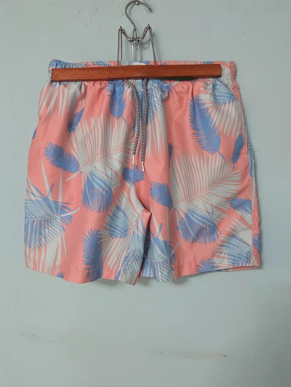 SurfCruz Coral Palm-Print Men’s Swim Board Shorts